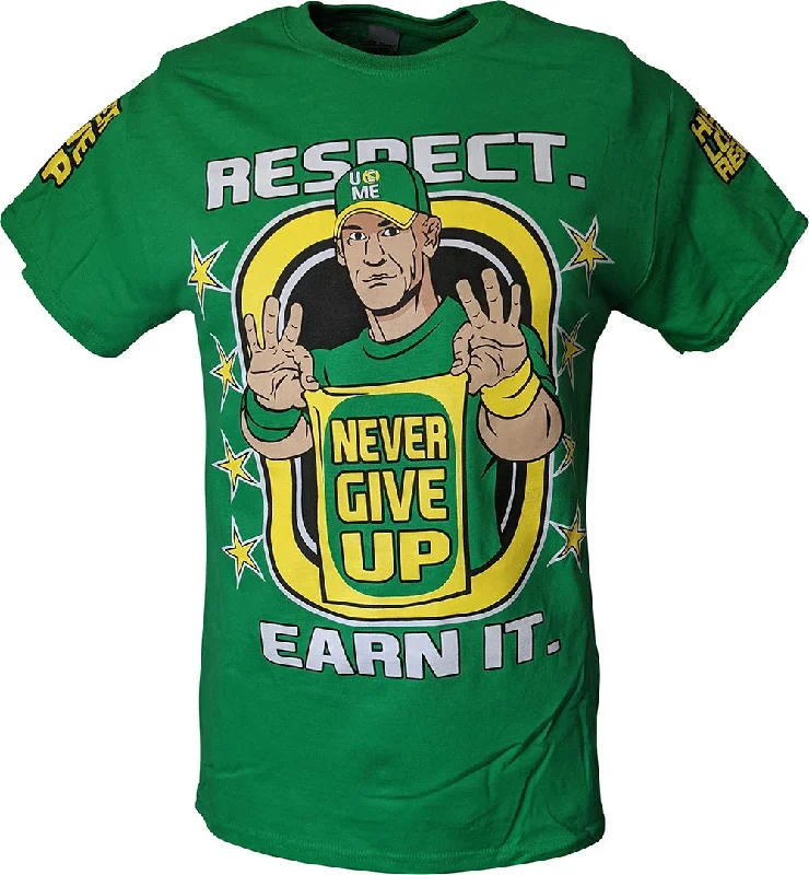 T-Shirt for Personalized Birthday Quotes-John Cena Green Yellow Earn The Day Mens T-shirt