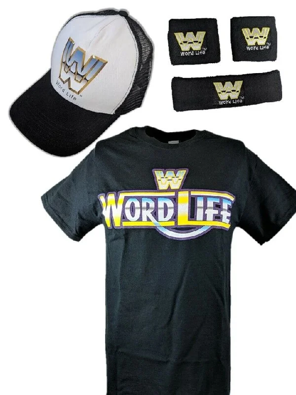 T-Shirt for Family Event Wear-John Cena Word Life Boys Kids Youth Costume Hat T-shirt Wristbands