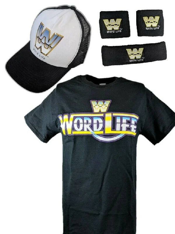 T-Shirt for Nature and Outdoors Designs-John Cena Word Life Mens Costume Hat T-shirt Wristbands