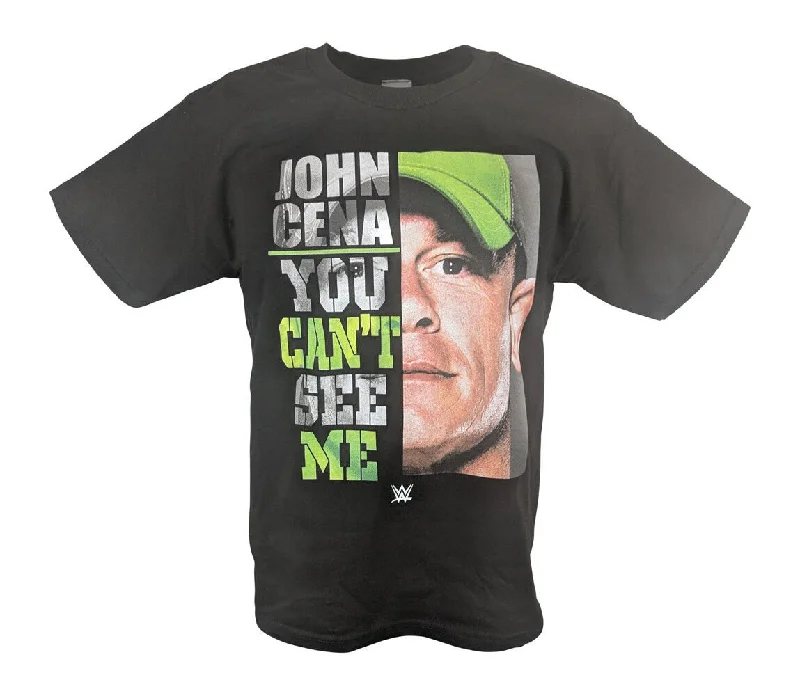 T-Shirt for Soft Cotton Material-John Cena You Can't See Me Split Face WWE Boys Kids T-shirt