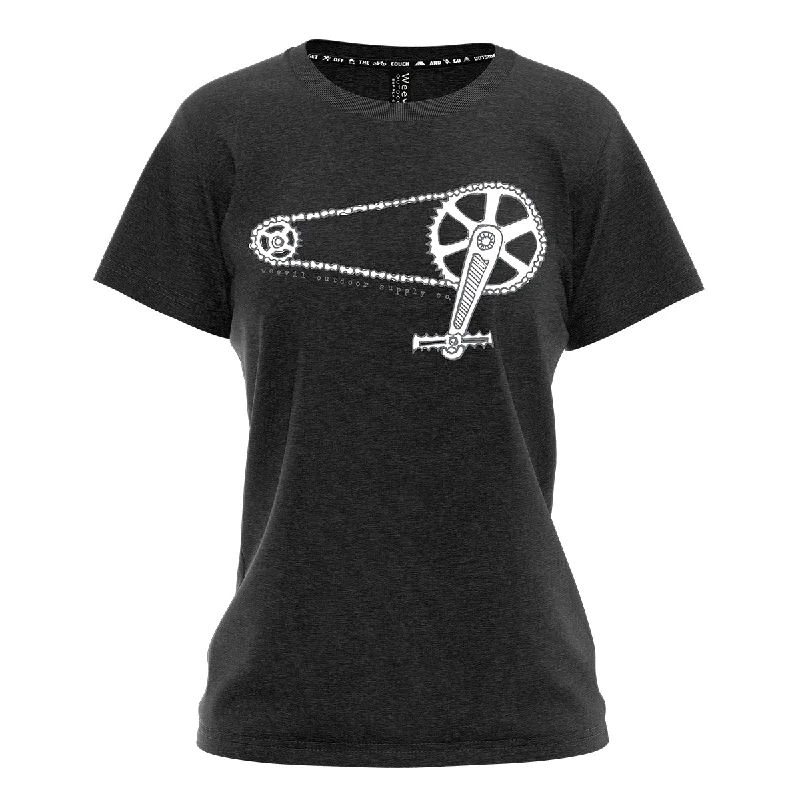 T-Shirt with Retro Style-Krank Tee // Women //  Black