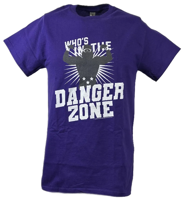 T-Shirt for Custom Digital Art Designs-Macho Man Randy Savage Danger Zone Mens Purple T-shirt