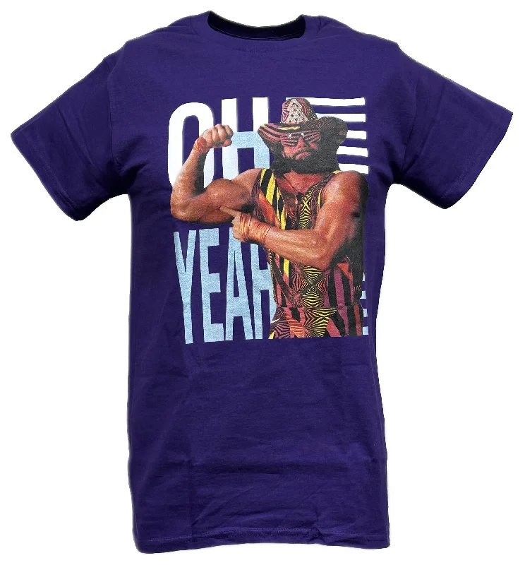 T-Shirt for Eco-Conscious Materials-Macho Man Randy Savage Gun Show Mens Purple T-shirt