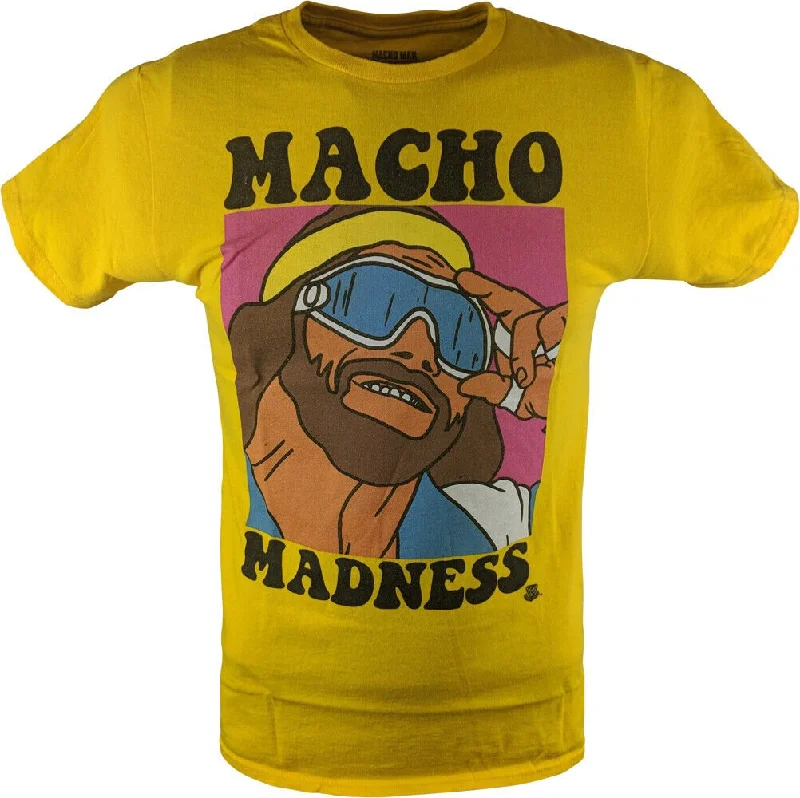 T-Shirt for Loose-Fit Comfort-Macho Man Randy Savage Madness Yellow Mens T-shirt