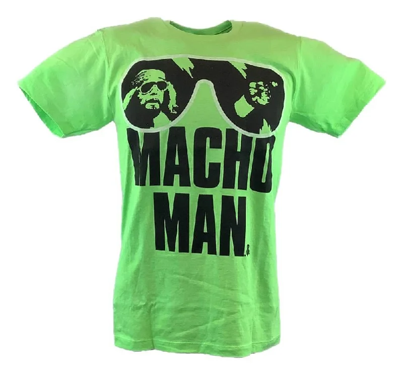 Custom T-Shirt for Men-Macho Man Randy Savage Neon Green Mens T-shirt