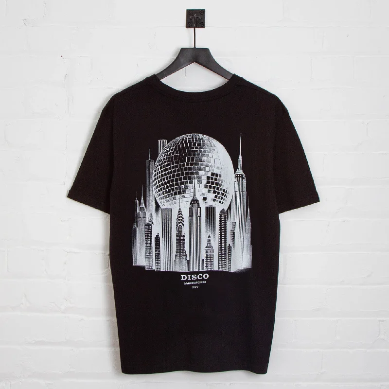 T-Shirt for Seasonal Promotions-Metropolis Disco Labs NYC Back Print - Tshirt - Black