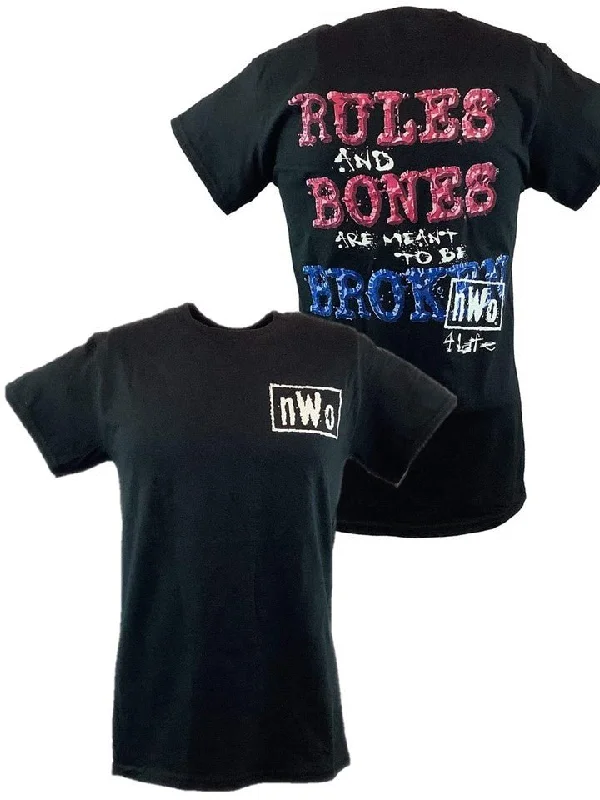 T-Shirt for Business Branding Merchandise-nWo Rules Bones Meant to Be Broken New World Order Mens T-shirt