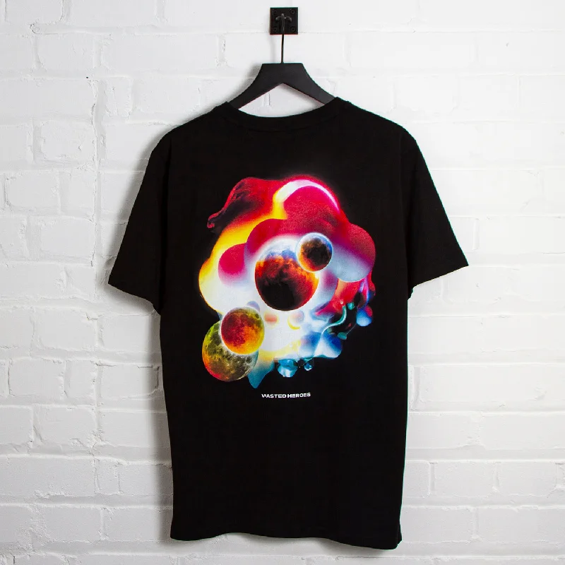 T-Shirt for Sustainable Apparel Brands-Orbital 002 Back Print - Tshirt - Black