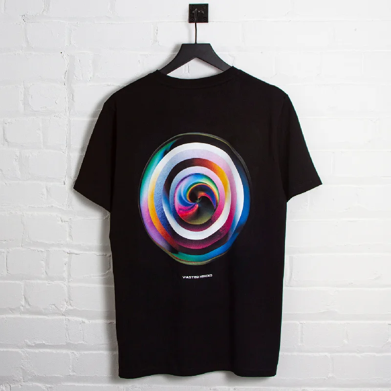 T-Shirt for Moisture-Wicking Fabric-Orbital 003 Back Print - Tshirt - Black