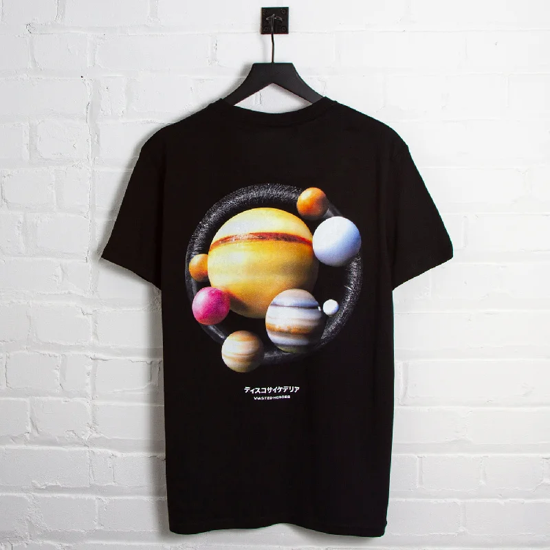 T-Shirt for Comfortable, Breathable Fabrics-Orbital 005 Back Print - Tshirt - Black