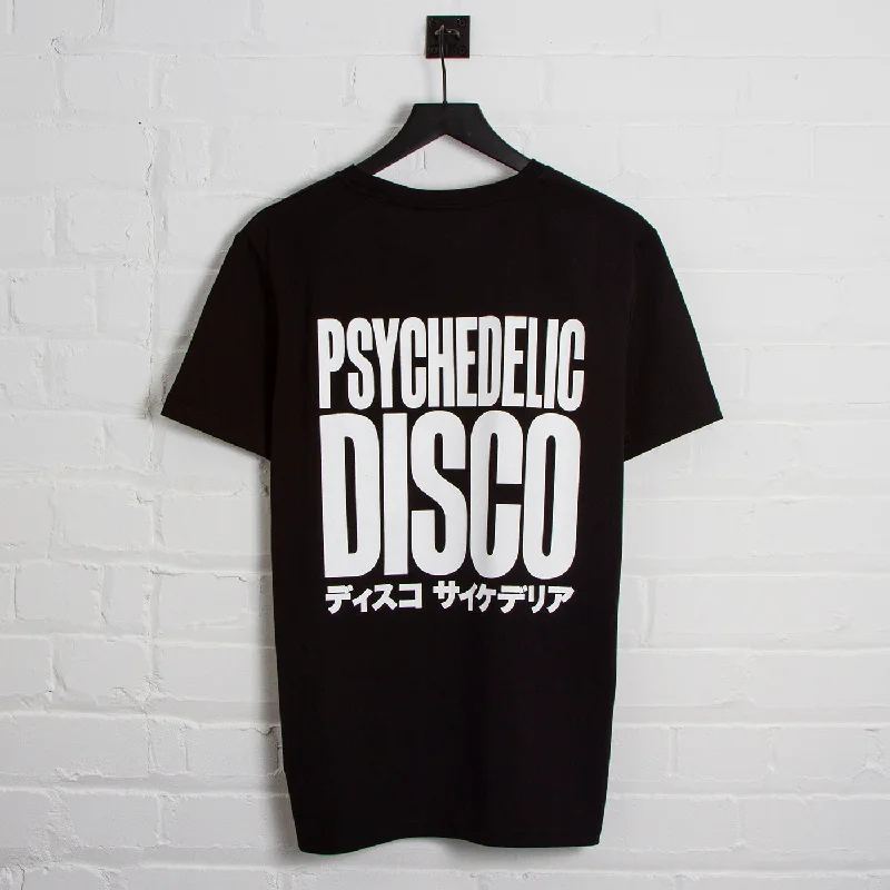 T-Shirt for Custom Digital Art Designs-PD Big Psychedelic Disco Back Print - Tshirt - Black