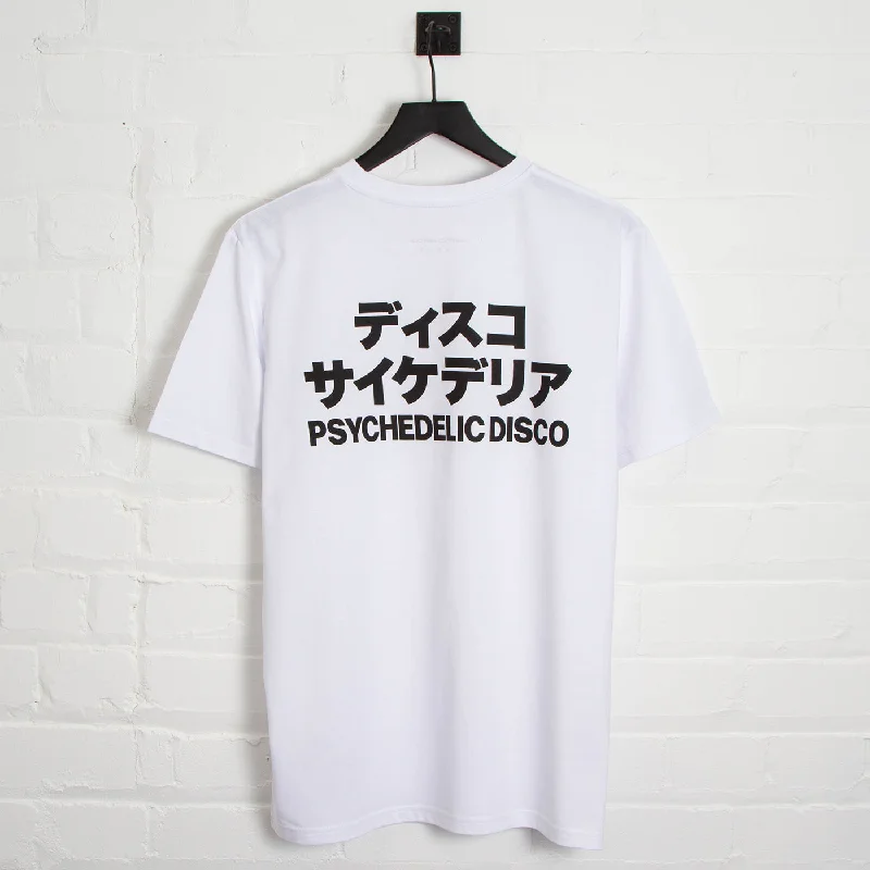 T-Shirt for Nature and Outdoors Designs-PD Reg Psychedelic Disco Back Print - Tshirt - White