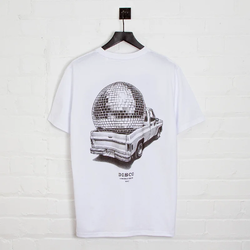 T-Shirt for Company Conferences-Pickup Disco Labs NYC Back Print - Tshirt - White