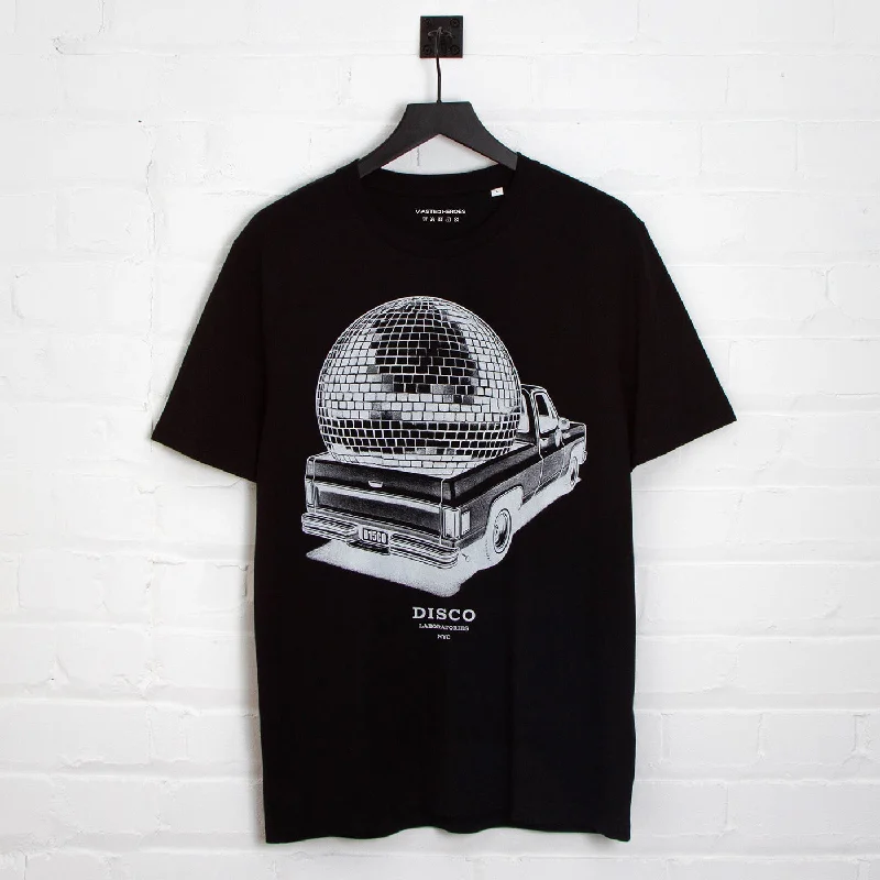 T-Shirt for Custom Orders and Bulk Orders-Pickup Disco Labs NYC Front Print - Tshirt - Black