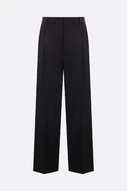 Custom Track Pants-drill wide-leg oversized pants