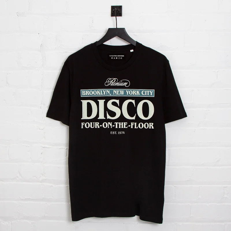 T-Shirt for Casual Wear and Comfort-Premium Disco Front Print - Tshirt - Black