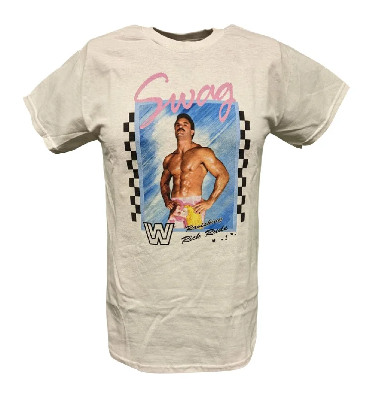 T-Shirt for Classic Designs-Ravishing Rick Rude Swag WWE Mens White T-shirt