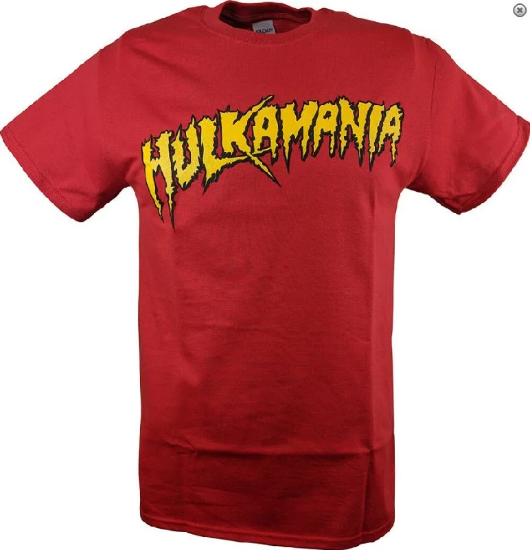 T-Shirt for Nature and Outdoors Designs-Hulk Hogan WWE Hulkamania Mens Red T-Shirt S