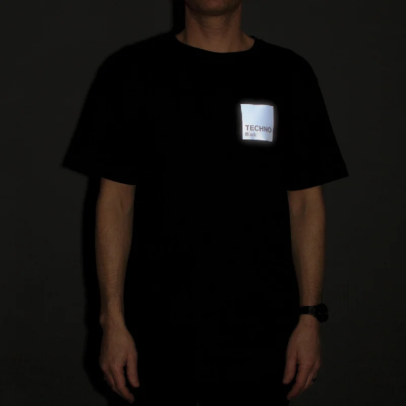 T-Shirt for Christmas Presents-Reflective Box Techno Black - Tshirt - Black