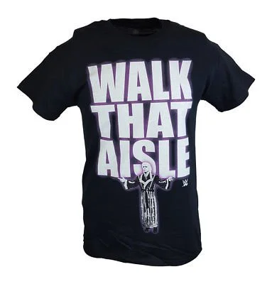 T-Shirt for Motivational and Positive Vibes-Ric Flair Walk That Aisle Woooo WWE Mens Black T-shirt