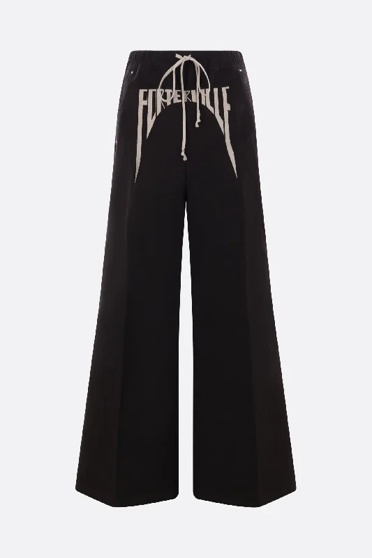 Custom Pants for Pilates-Bela wide-leg drill trousers