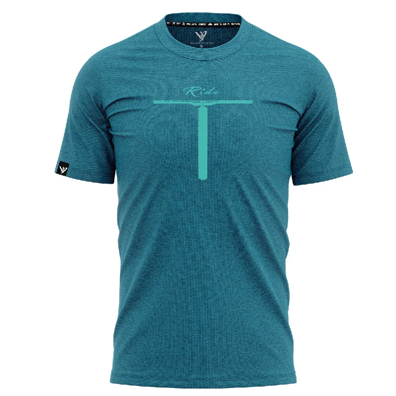 T-Shirt for Family Reunions-RIDE T // TURQUOISE