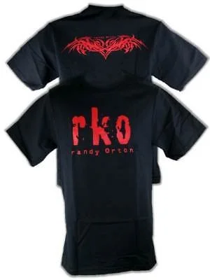 T-Shirt for Corporate Events-RKO Randy Orton Red Tattoo Mens Black T-shirt