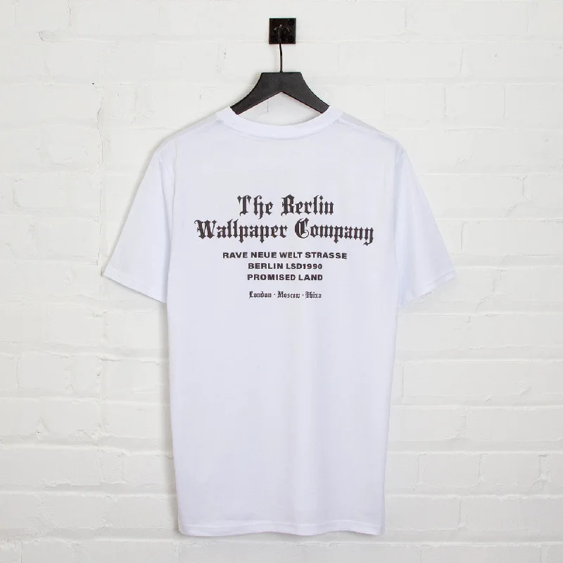 T-Shirt for Custom Matchmaking Wear-RNW Berlin Wallpaper Back Print - Tshirt - White