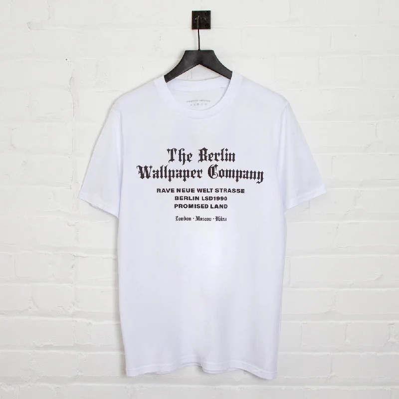 T-Shirt for Couples Matching Designs-RNW Berlin Wallpaper Front Print - Tshirt - White