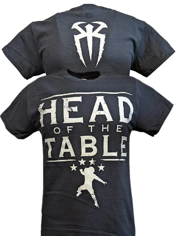 T-Shirt for Art Print Designs-Roman Reigns Head of the Table Mens Black T-shirt