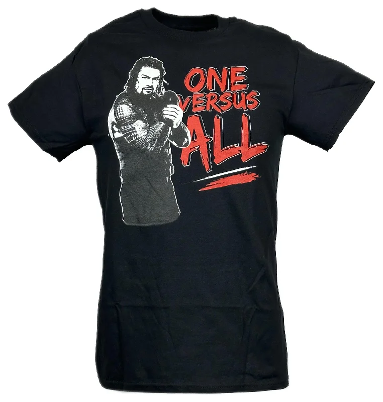 T-Shirt for Graduation Gifts-Roman Reigns One Versus All Mens Black T-shirt