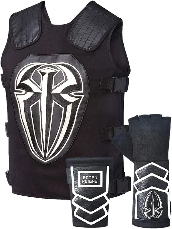 T-Shirt for Luxury Feel-Roman Reigns Tactical Replica Vest Superman Punch Glove Costume-Onyx Black