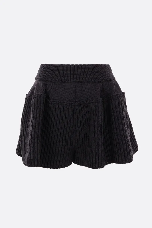 Custom Pants for Travel Comfort-ribbed knit shorts