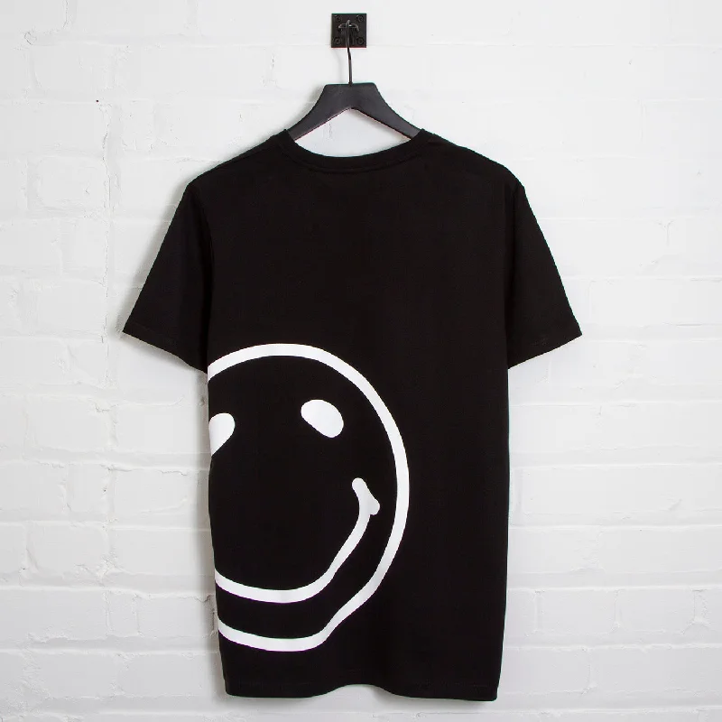 T-Shirt for Eco-Friendly Material-Side Smiley Back - Tshirt - Black