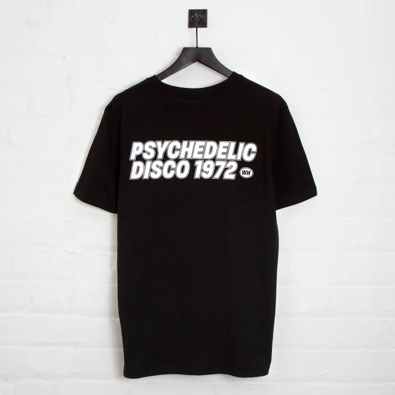 T-Shirt for Casual Comfort-Sportif 1972 Psychedelic Disco Back Print - Tshirt - Black