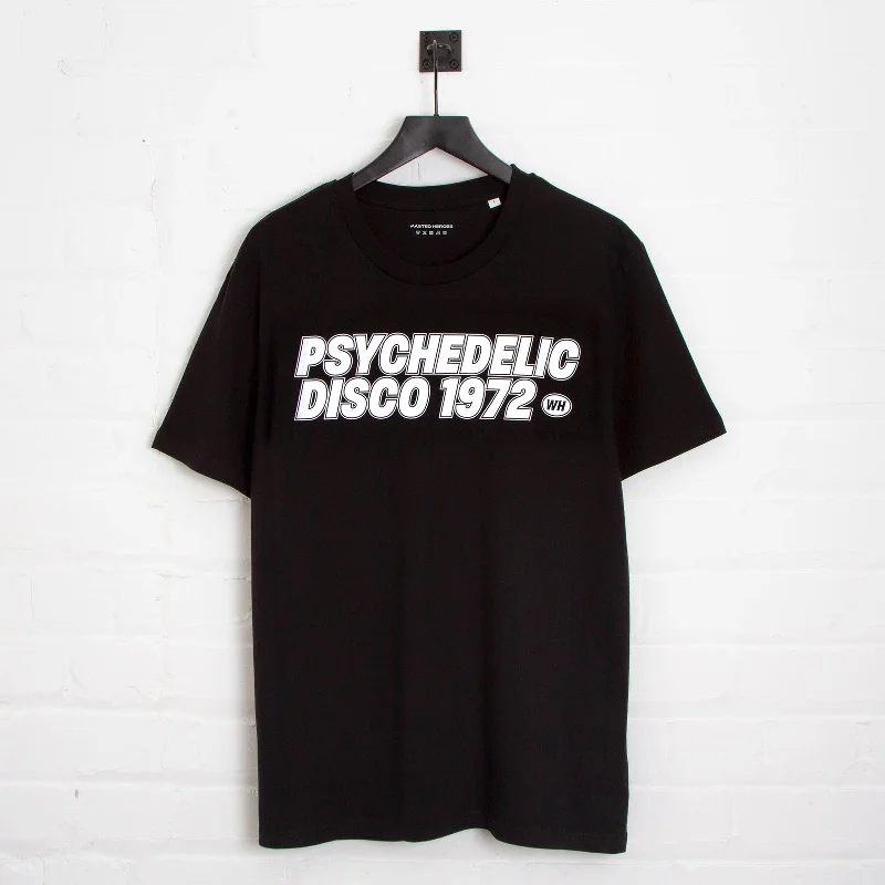 T-Shirt for Youthful Style-Sportif 1972 Psychedelic Disco Front Print - Tshirt - Black