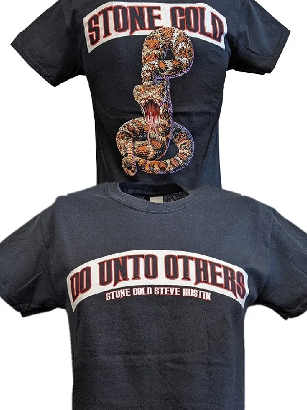 T-Shirt for Personalized Sports Designs-Stone Cold Steve Austin Do Unto Others Rattlesnake Mens T-shirt