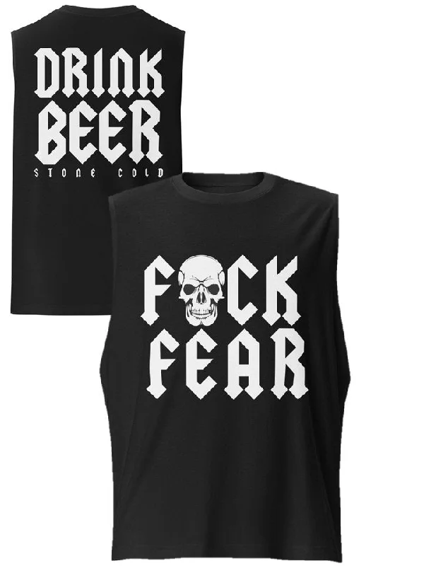 T-Shirt for Company Branding-Stone Cold Steve Austin Drink Beer F Fear Sleeveless Muscle T-shirt