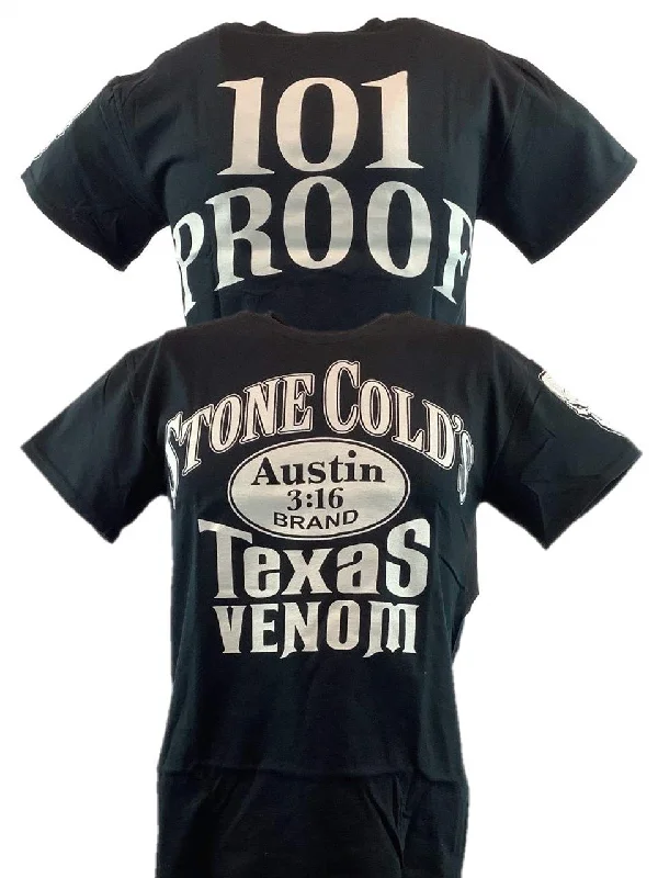 T-Shirt with Personalized Designs-Stone Cold Steve Austin Texas Venom 101 Proof Mens T-shirt