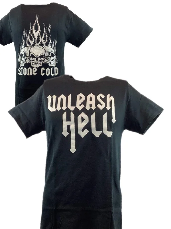 T-Shirt for Trade Shows-Stone Cold Steve Austin Unleash Hell Mens T-shirt