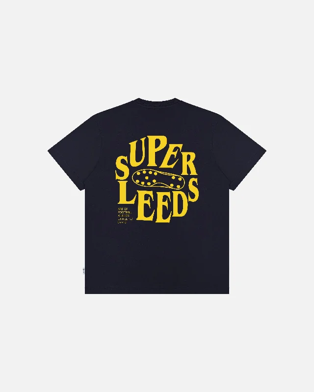 T-Shirt with Company Logos and Slogans-Super Leeds Tee