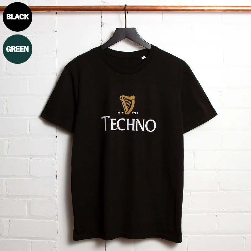 T-Shirt for Comic Book Fans-Techno Harp - Tshirt - Black or Green