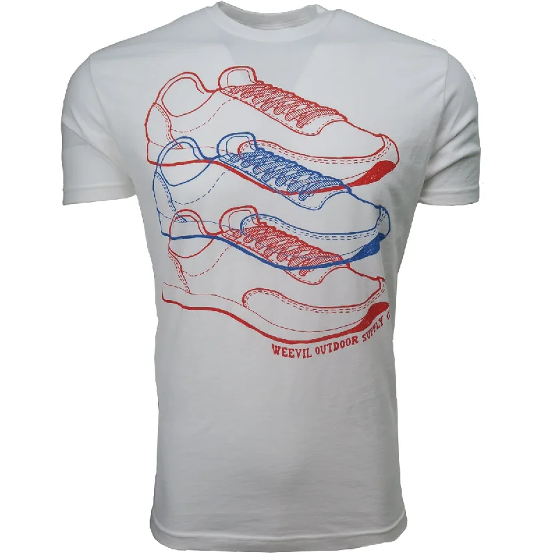 T-Shirt for Casual Outfit Styling-RWB SHOE T // WHITE