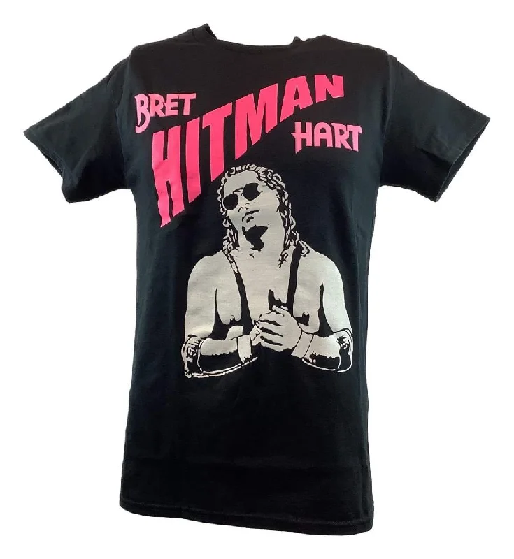 T-Shirt for Yoga and Meditation-The Hitman Bret Hart White Pose Mens T-shirt