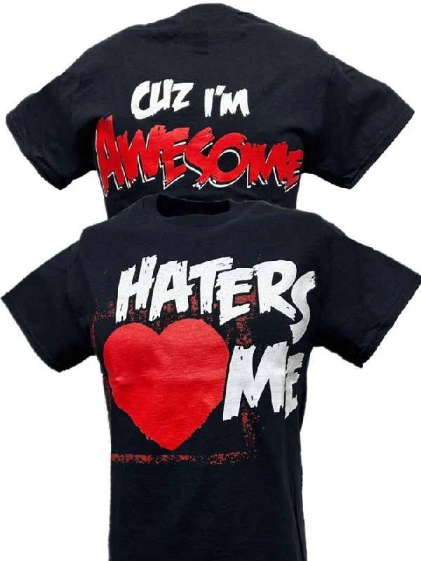 T-Shirt for Fitness Motivation-The Miz Haters Love Me Cuz I'm Awesome Mens T-shirt