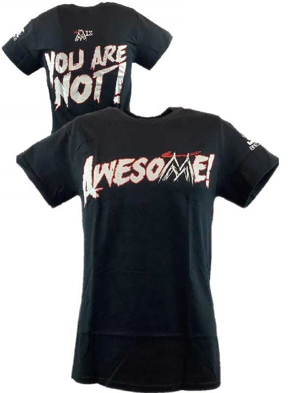 T-Shirt with High-Quality Fabric-The Miz You Are Not Awesome Mens Black T-shirt