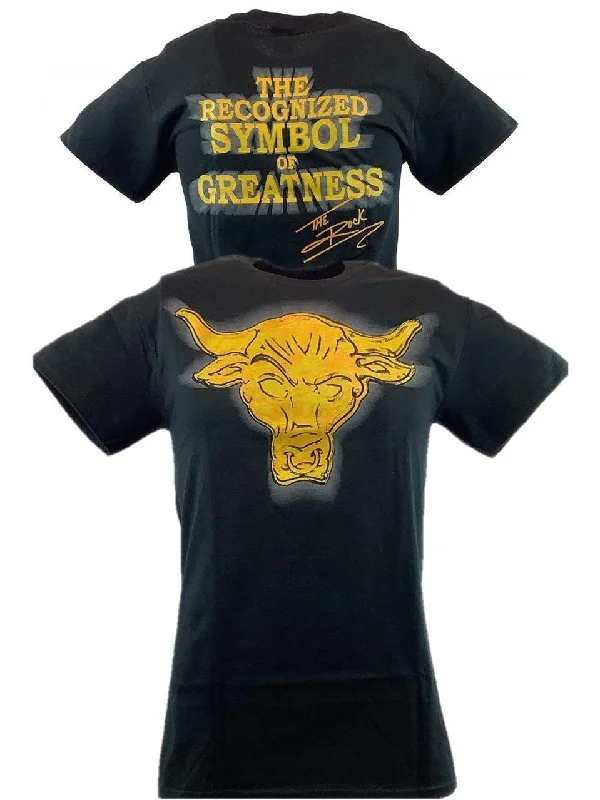 T-Shirt for School Uniforms-The Rock Gold Bull Symbol of Greatness T-shirt New