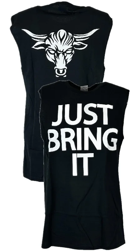 T-Shirt for Brand Marketing-The Rock Just Bring It Brahma Bull Sleeveless Black Muscle T-shirt