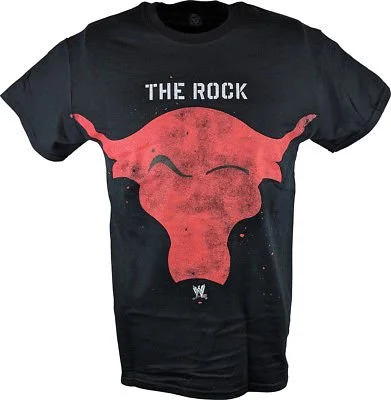 T-Shirt for Custom Campaigns-The Rock Red Brahma Bull WWE Mens T-shirt