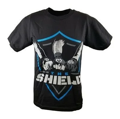 T-Shirt for Summer Wear-The Shield Hands In United Mens Black T-shirt